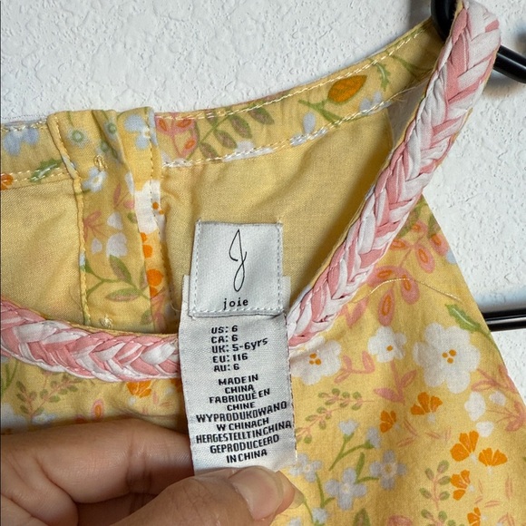 Joie Floral Yellow and Pink Kids Dress - Picture 2 of 9